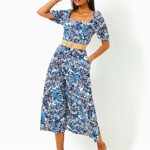 Lilly Pulitzer Linen Mylie Midi Dress